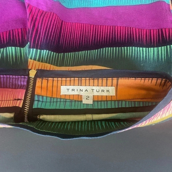 Trina Turk women’s multicolored zipper shorts size 2 - Picture 3 of 9